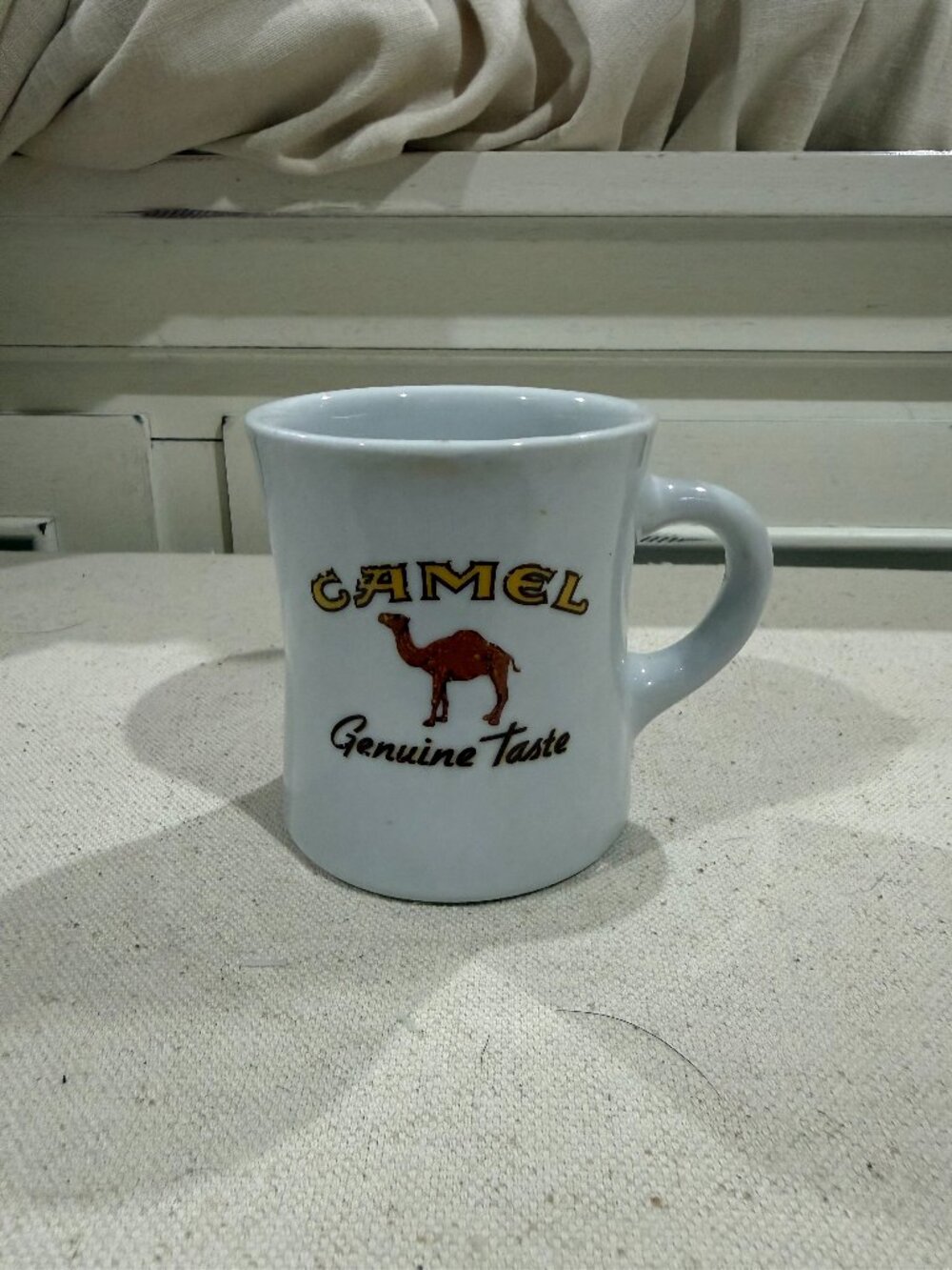 Vintage Camel Cigarettes Heavy Ceramic Coffee Mug Camel Genuine Taste Tobacco